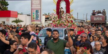 Retomada da celebração da fé e devoção: a romaria de Santa Rita de Cássia levou milhares de fiéis às ruas da cidade