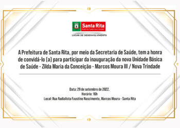 Prefeitura de Santa Rita vai inaugurar nova Unidade de Saúde em Marcos Moura