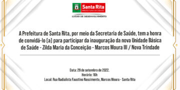 Prefeitura de Santa Rita vai inaugurar nova Unidade de Saúde em Marcos Moura