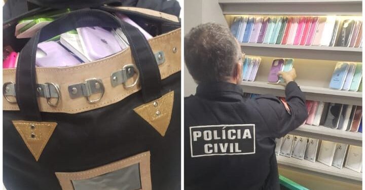 Após denúncia da Apple, polícia apreende mais de mil acessórios falsificados em shopping de JP
