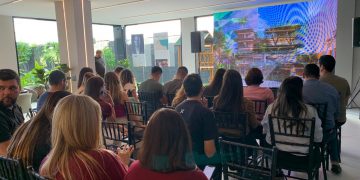 Corretores de imóveis se conectam com detalhes do Artus Vivence, empreendimento de estreia da construtora GHC