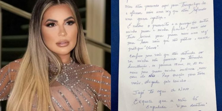 “A mãe tá enjaulada”, diz Deolane Bezerra em comunicado após prisão