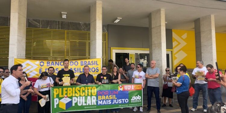 Após governo acionar PF contra fake News sobre o Banco do Brasil, sindicato da Paraíba faz ato em defesa do BB