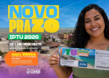 Prefeitura de Conde prorroga prazos do IPTU 2026 e facilita pagamento para contribuintes