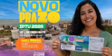 Prefeitura de Conde prorroga prazos do IPTU 2026 e facilita pagamento para contribuintes