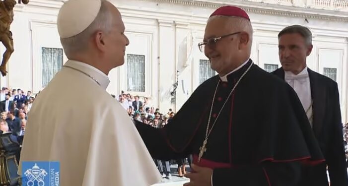 Dom Manoel Delson participa de audiência com o Papa Leão XIV no Vaticano